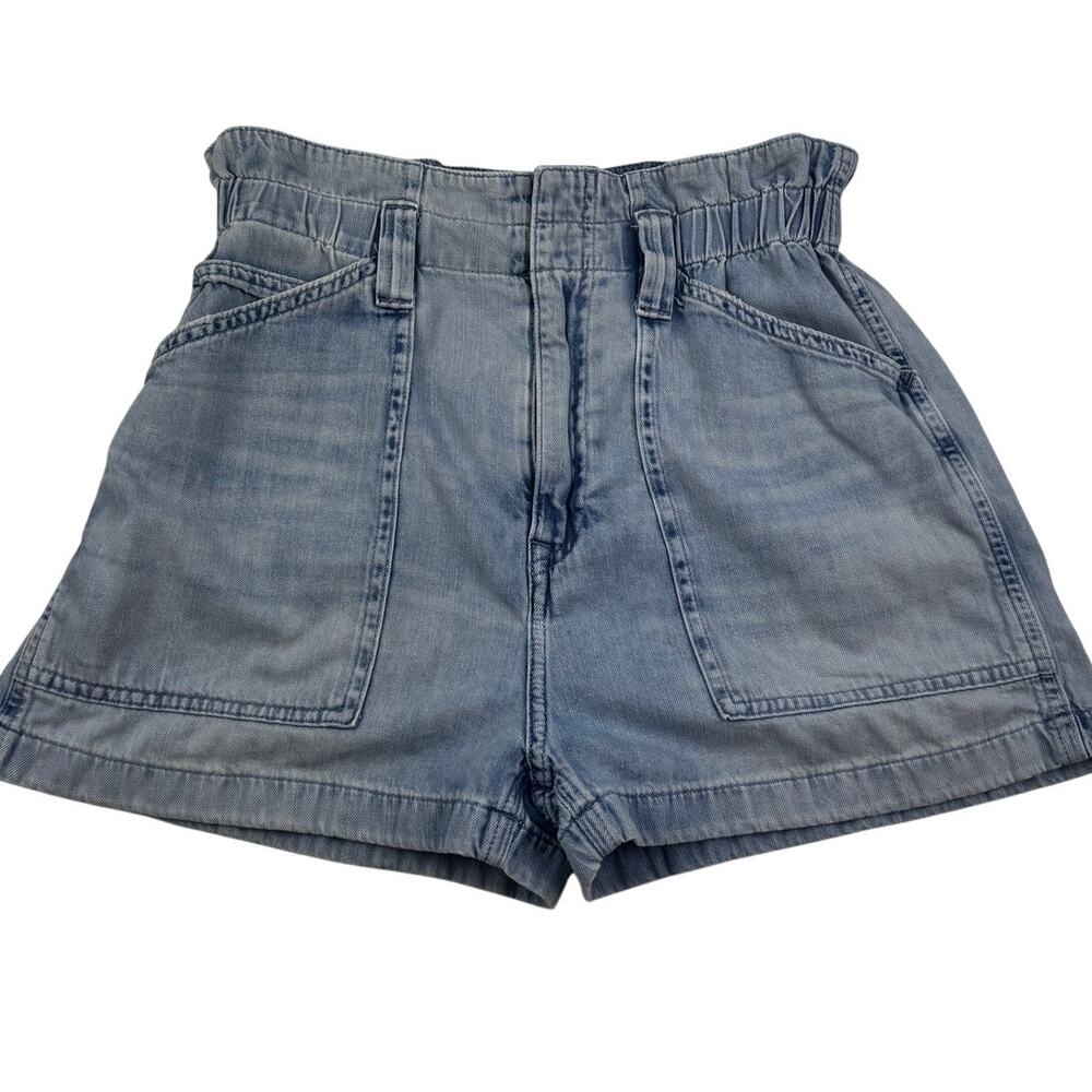 Polo Ralph Lauren Light Soft Wash Paperbag High Waisted Denim Shorts Women's 26